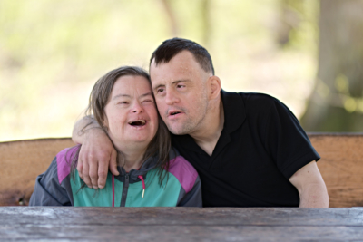 Happy family moments - down syndrome couple